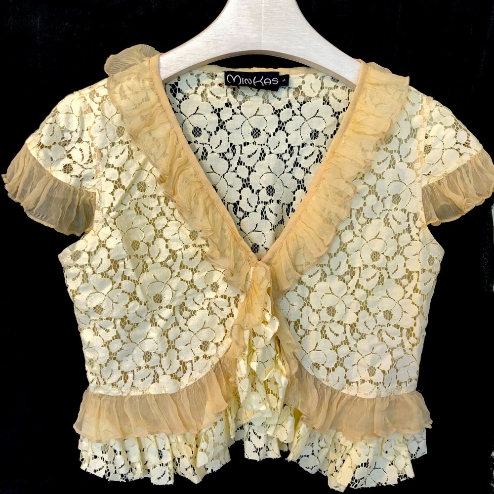 Amazing Lace Topper with Crepe Trim